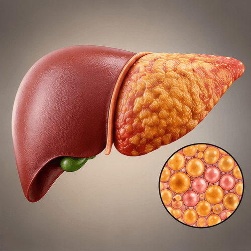 Illustration representing liver health; not a photograph of the camp